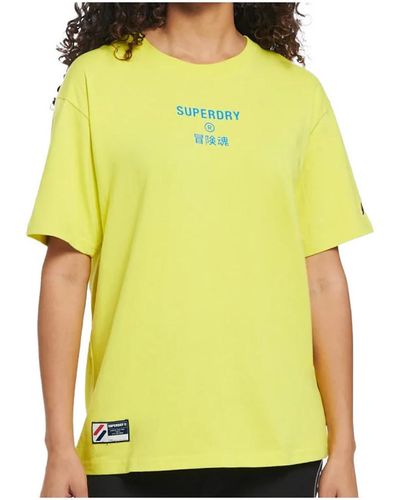 Superdry T-shirt W1010703A - Jaune