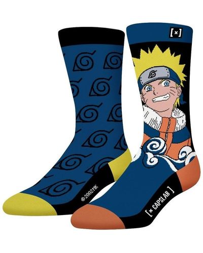 Capslab Chaussettes Paire de chaussettes de ville Naruto Naruto - Bleu