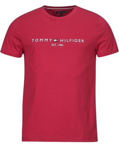 Tommy Hilfiger T-shirt TOMMY LOGO TEE - Rose
