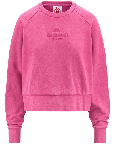 Kappa Sweat-shirt Sweatshirt Authentic Premium Lyta Fuchsia - Rose