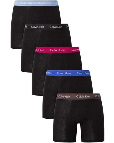 Calvin Klein Caleçons Lot de 5 boxers en coton stretch - Noir