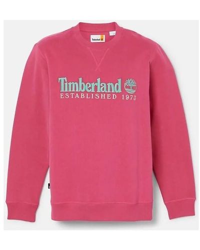 Timberland Sweat-shirt TB0A65DD LS EST. 1973 CREW BB SWEATSHIRT-ED2 VIVACIOUS WB - Rose