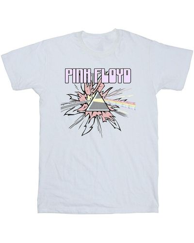 Pink Floyd T-shirt Pastel Triangle - Blanc