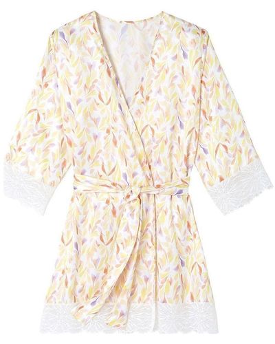 Pommpoire Pyjamas / Chemises de nuit Kimono blanc Pampa - Neutre