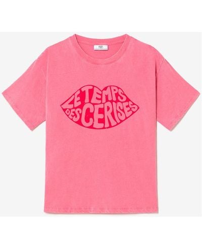 Le Temps Des Cerises T-shirt T-shirt cassio rose délavé