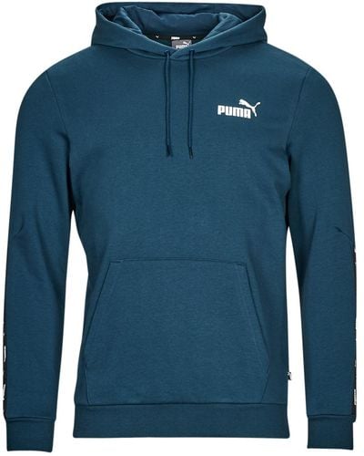 PUMA Sweat-shirt ESS+ TAPE HOODIE - Bleu