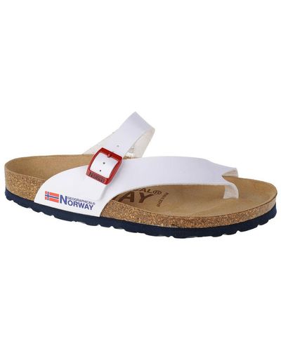 GEOGRAPHICAL NORWAY Tongs Sandalias Infradito Donna - Blanc