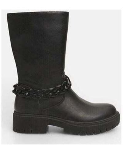Bata Boots Bottines pour fille avec chaîne Unisex - Noir