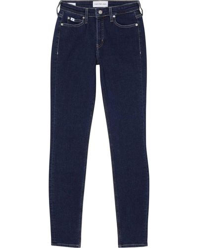 Ck Jeans Jeans Mid Rise Skinny - Bleu