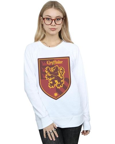 Harry Potter Sweat-shirt Gryffindor Crest Flat - Blanc