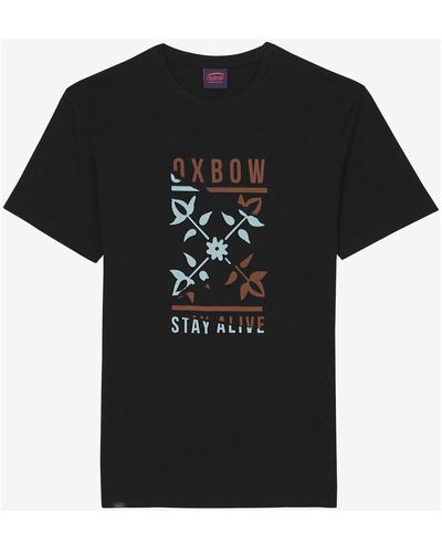 Oxbow T-shirt Tee shirt manches courtes graphique TERCO - Noir
