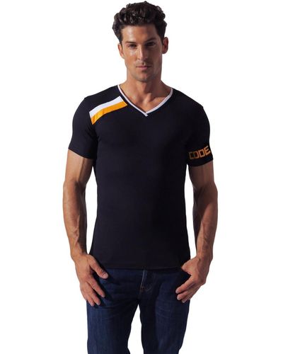 Code 22 T-shirt Tee-Shirt Asymmetric sport Code22 - Noir