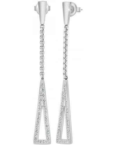 Sc Crystal Boucles oreilles B3348-ARGENT - Blanc