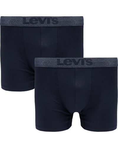 Levi's Caleçons Boxer-shorts Brief Lot de 2 Marine Melange - Bleu