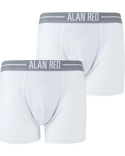Alan Red Caleçons Boxers Lot de 2 Blanc