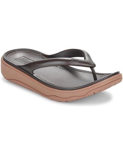 Fitflop Tongs Relieff Metallic Recovery Toe-Post Sandals - Gris