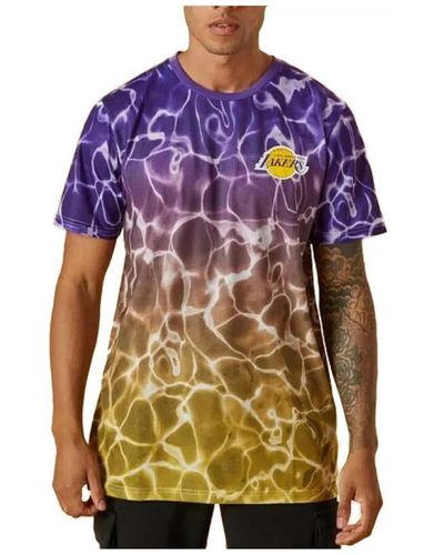 KTZ T-shirt LA Lakers NBA Team Colour Water Prin - Bleu
