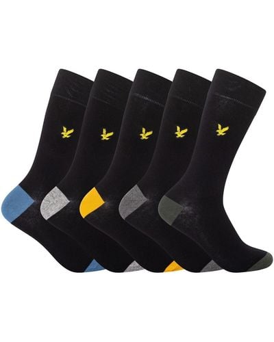 Lyle & Scott Chaussettes Paquet de 5 chaussettes Graham Premium - Bleu