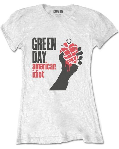 green day T-shirt American Idiot - Blanc