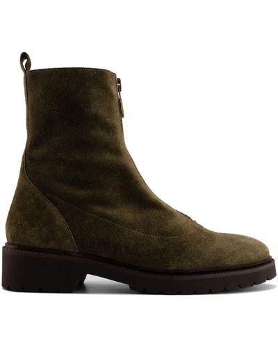 Bensimon Boots Bottines - BOOTS ZIPPEES - Kaki - Marron