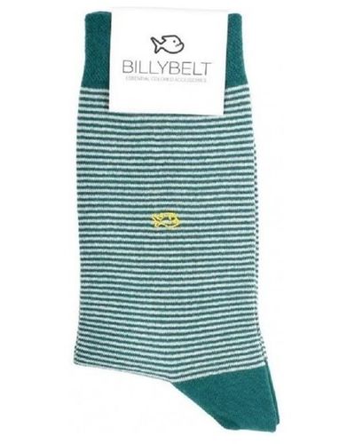 Billybelt Chaussettes Chaussettes coton Rayée Vert Pétrole - Bleu