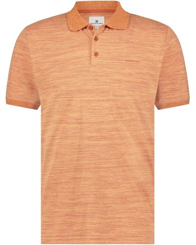 State Of Art T-shirt Polo Jersey Rayures Orange