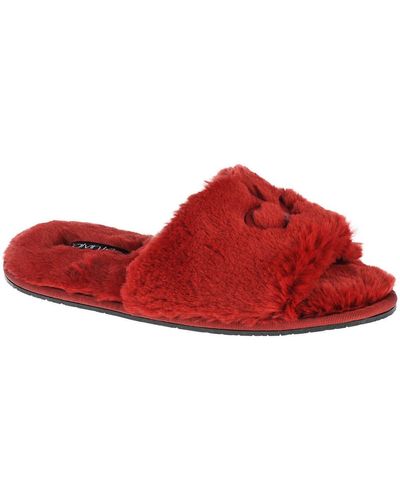 Calvin Klein Chaussons Slipper Sandal Fur - Rouge