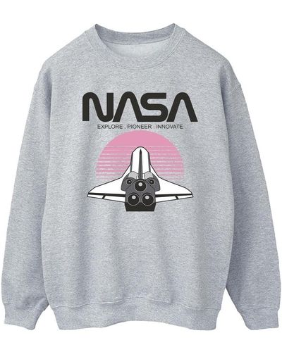 NASA Sweat-shirt Space Shuttle Sunset - Gris