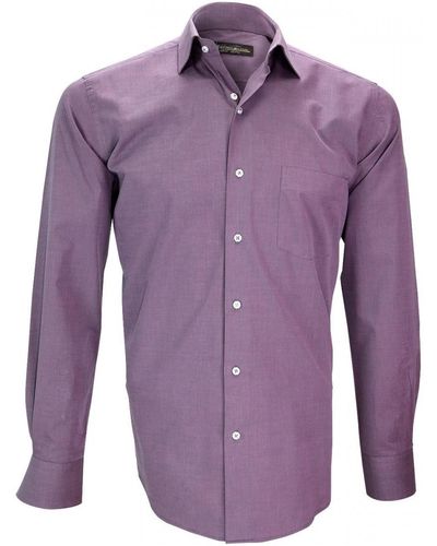 Emporio Balzani Chemise chemise fil a fil firenze violet