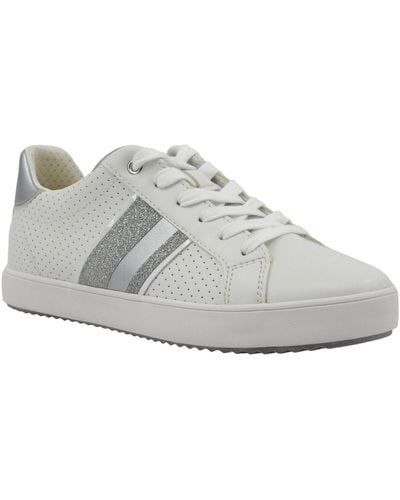 Geox Chaussures Blomiee Sneaker Donna White Silver D366HF054AJC0007 - Gris