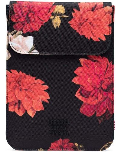 Herschel Supply Co. Sac ordinateur Spokane Sleeve for iPad Mini Vintage Floral Black - Rouge