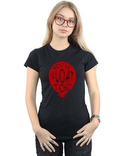 It T-shirt Pennywise You'll Float Too - Noir
