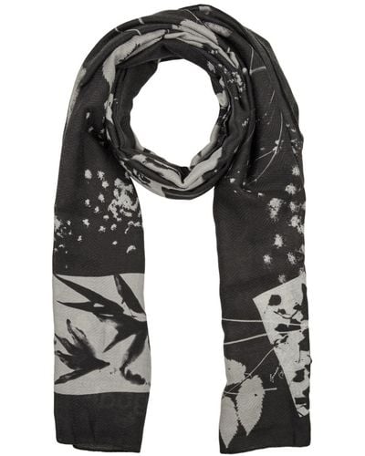 Desigual Echarpe FLORAL BW RECTANGLE - Noir