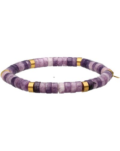 Sixtystones Bracelets Bracelet Chakra Perles Heishi -Large-20cm - Violet