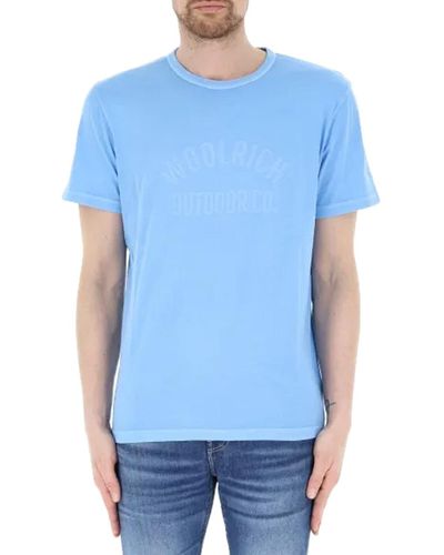 Woolrich T-shirt cfwote0127mrut3708-30050 - Bleu