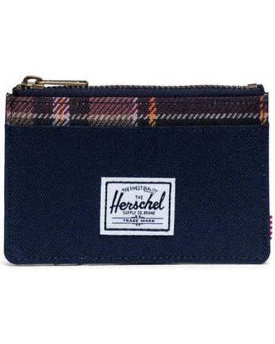 Herschel Supply Co. Portefeuille Carteira Oscar RFID Peacoat/Peacoat Plaid - Bleu