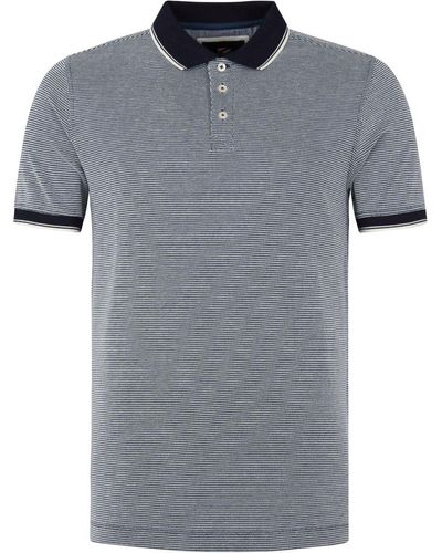 Suitable T-shirt Knitted Polo Bleu Foncé - Gris