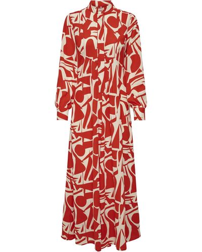 ONLY Robe Robe longue droite - Rouge