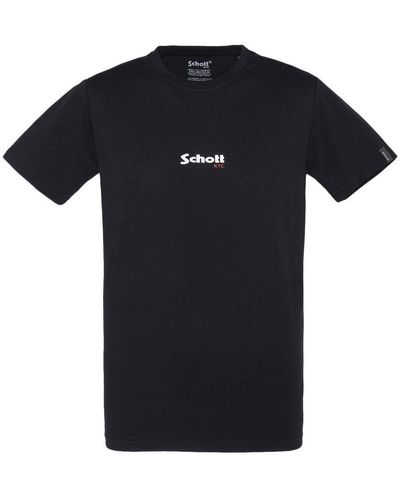 Schott Nyc T-shirt Pack de 2 ras du cou - Noir