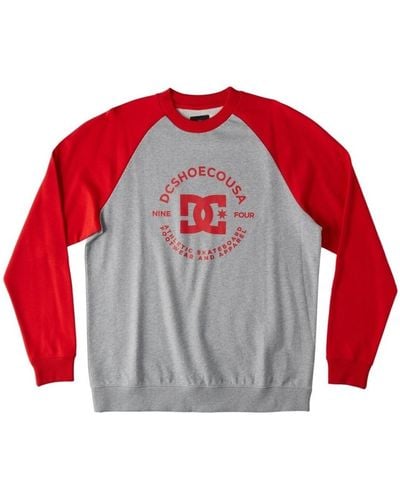 DC Shoes Sweat-shirt - Sweat col rond - gris et rouge