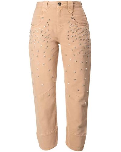 Gaelle Paris Jeans Jean beige losanges - Neutre