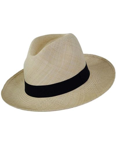 Chapeau-Tendance Chapeau Panama véritable EQUATEUR - Blanc