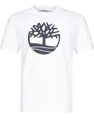 Timberland T-shirt SS KENNEBEC RIVER BRAND TREE TEE - Blanc