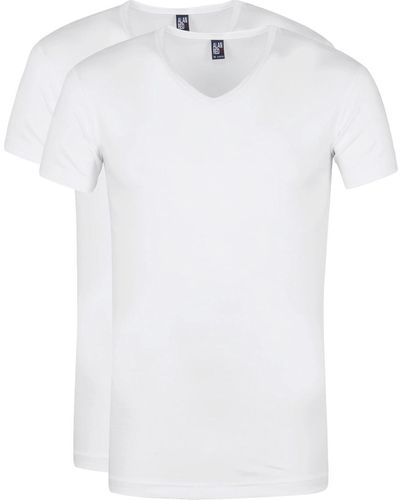Alan Red T-shirt T-Shirt Oklahoma Stretch Blanc (Lot de 2)