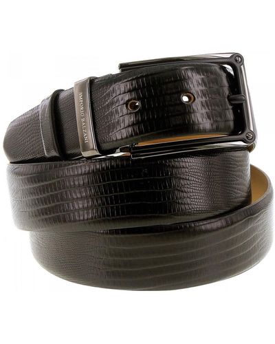 Emporio Balzani Ceinture ceinture cuir snake noir