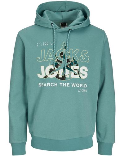 Jack & Jones Sweat-shirt Sweat coton à capuche - Vert