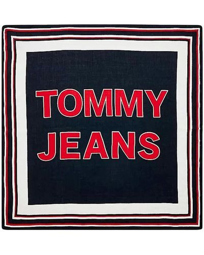 Tommy Hilfiger Echarpe Bandana Logo color - Rouge