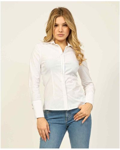 GAUDI Chemise Chemise en coton avec boutons - Blanc