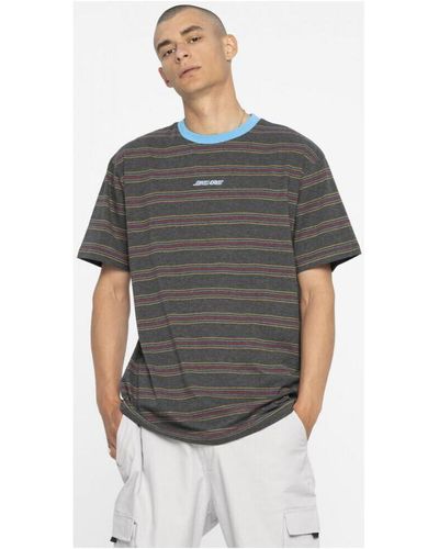 Santa Cruz T-shirt Classic strip stripe t-shirt - Gris