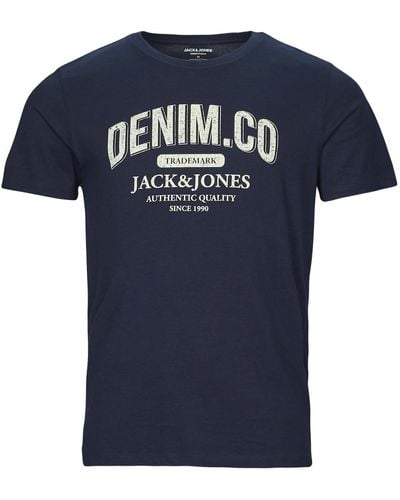 Jack & Jones T-shirt JJEJEANS TEE SS O-NECK - Bleu